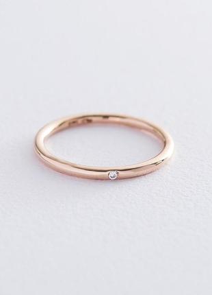 Кольцо с бриллиантом в стиле минимализм 
обрб00041 фото