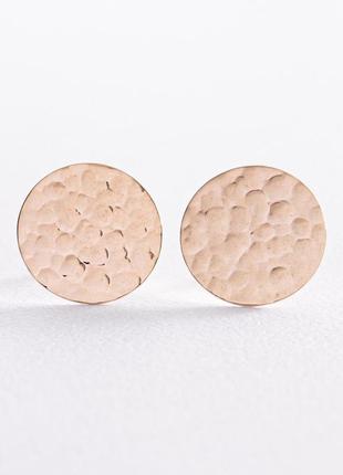 Сережки-пусети "теона" в жовтому золоті з07803