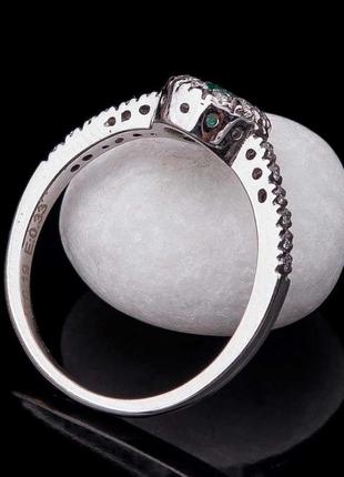 Помолвочное кольцо с бриллиантами и изумрудом 
к2525 фото