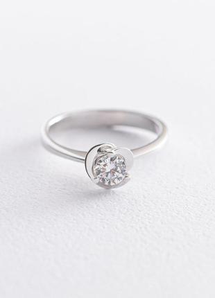 Золотое помолвочное кольцо с фианитом 
к02601