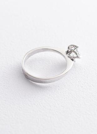 Золотое помолвочное кольцо с фианитом 
к026012 фото