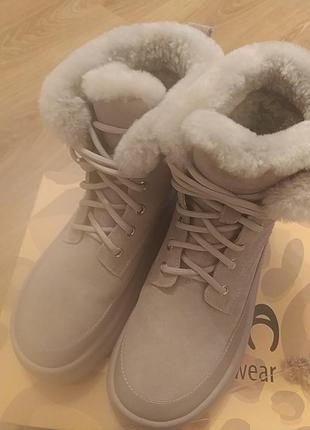 Натуральні замшеві чоботи черевики, зима