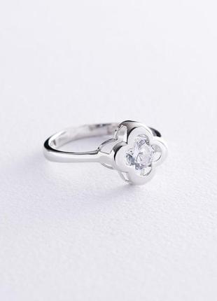 Золоте кільце "клевер" із фіанітами к05201