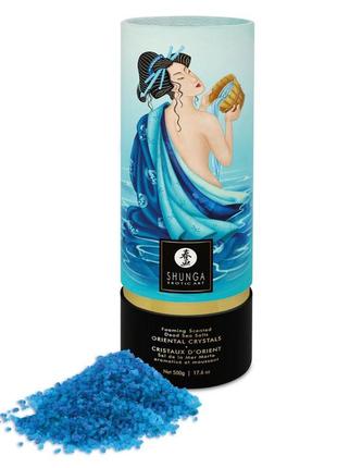 Сіль для ванни shunga oriental crystals bath salts — ocean breeze (500 г), сіль мертвого моря2 фото