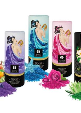 Сіль для ванни shunga oriental crystals bath salts — ocean breeze (500 г), сіль мертвого моря6 фото