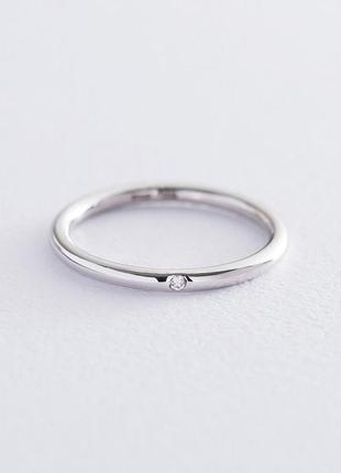 Золотое кольцо с бриллиантом в стиле минимализм 
обрб00021 фото
