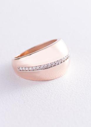 Золото кільце з білими фіанітами к06570