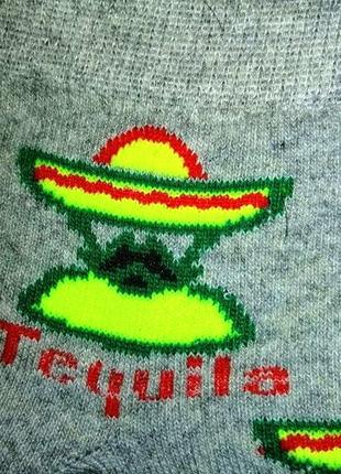 Носки с приколами текила tequila серые4 фото