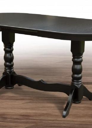Дерев'яний розкладний овальний стіл говерла венге матовий, 160-200х90 см