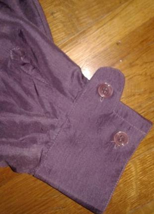 Шелковая винтажная блуза/рубашка raphaela marco 38-40р.фиалкового цвета3 фото