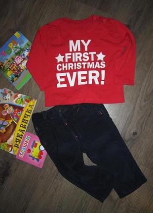 Новорічний Комплект (штани, кофта) рр9-12мес (74-80см) 100грн