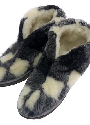 Чуні з овчини р. 43 (27,5см) на підошві з матеріалу eva (резина)