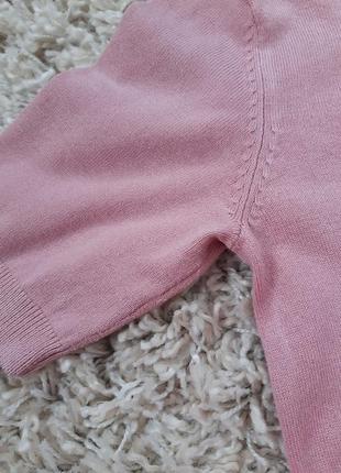Базовый свитер/гольф с коротким рукавом  в нежно розовом цвете/вискоза, h&m,  p. xs-m6 фото