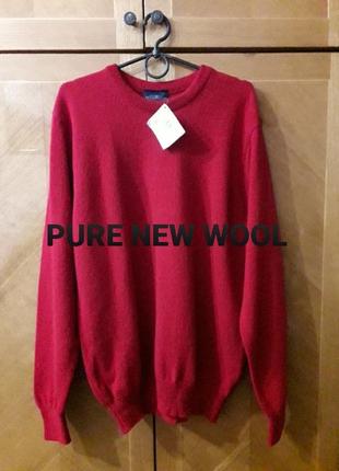 Брендовий новий  базовий  яскравий  100% вовна  светр  кофта полувер р. m від  woolmark sweater shop united kingdom