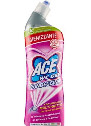 Гель для чищення унітазу ace wc gel candeggina 700 мл італія