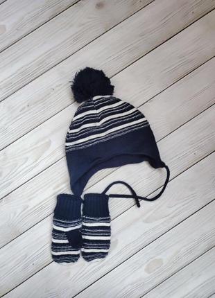 Набір зимова шапка і рукавички h&m  1-22 фото