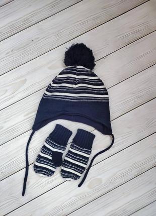 Набір зимова шапка і рукавички h&m  1-21 фото