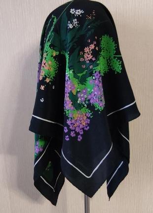 Винтажный женский большой шелковый платок   pl gallieni1 фото