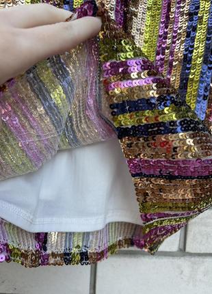 Різнокольорова сукня з паєтками boohoo6 фото