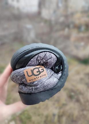 Міні дутики автоледі уггі теплі сліпони мокасини кросівки сірі з хутром