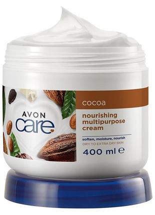 Живильний крем для обличчя і тіла з маслом какао avon care 400 ml