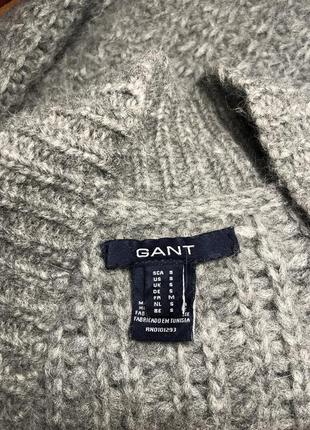 Gant альпака кардиган теплый серый на пуговицах вязаный пушистый6 фото
