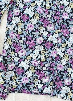 Vero moda дуже гарна легка натуральна блуза в квітковий принт на гудзиках7 фото