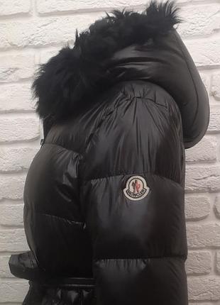 Moncler очень крутой натуральный пуховик пальто натуральный пух натуральный мех