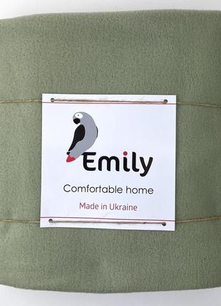 Плед флісовий comfort тм emily оливковий 150х210 см3 фото