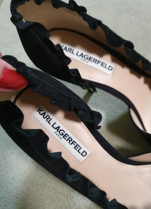 Шикарные замшевые туфли  karl lagerfeld paris8 фото