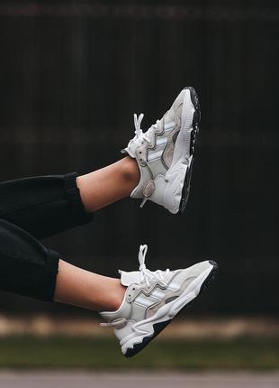Женские кожаные кроссовки adidas ozweego #адидас2 фото