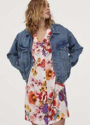Платье в цветочный принт h&m