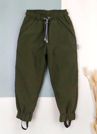 Водоотталкивающие штаны, водонепроницаемые штаны для мальчика, непромокаемые штаны синие, хаки2 фото
