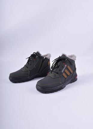 Ботинки мужские (цв.черный) на меху