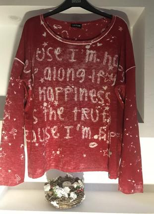 Новогодний свитерок с шикарным составом кофта принт кашемир и шерсть