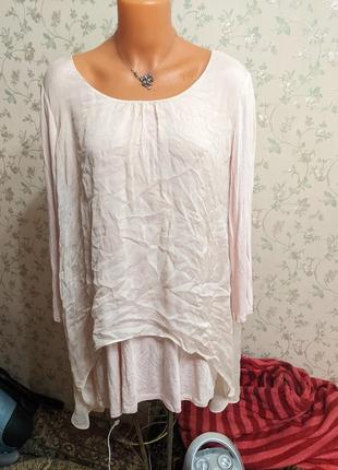 Блуза италия нюдовый цает1 фото