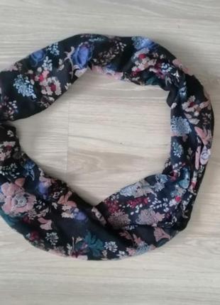 Шарф снуд h&m синий цветы
