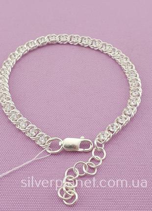 Серебряный браслет женский с камушками арабский бисмарк. регулируемый браслетик