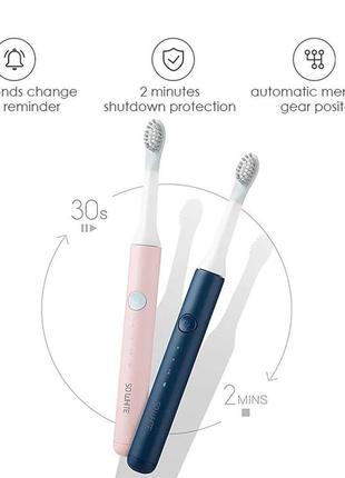 Зубна електрощітки xiaomi so white sonic electric toothbrush ex3 pink (6970237662361)4 фото