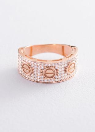 Золотое кольцо с фианитами к05225