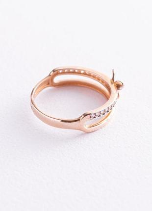 Золотое кольцо с бабочкой (фианиты) к052103 фото