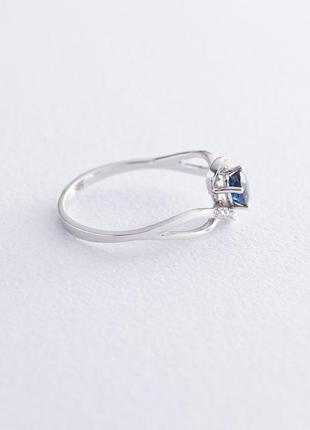 Золотое кольцо (бриллиант, сапфир) c01177r3 фото