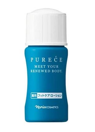Purece смягчающий лосьон для ухода за пятками и подошвой ног, 30мл, naris cosmetics, япония