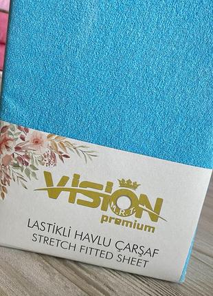 Махрове простирадло на гумці 230х250 см простирадло "vision premium" 100% — бавовна виробник — туреччина