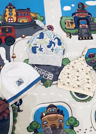 Набор шапочек  3-6 мес