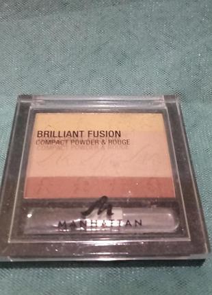 Компактна пудра-рум'яна manhattan brilliant fusioncompact powder
