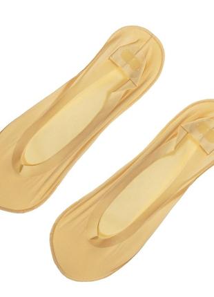 Женские следки supretto с эффектом массажа закрытые ортопедические, бежевые2 фото