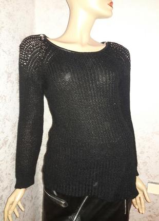 Светр в'язаний чорний розмір 10-12