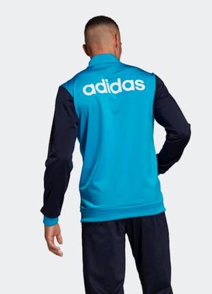 Олімпійка adidas спортивна синя чоловіча кофта4 фото