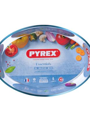 Форма с/к pyrex essentials стеклянная овал. 30х21х6см (2л) (345b000/7644) tzp157